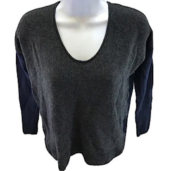 MADEWELL Women's Blue/Gray Wool Blend Colorblock Sweater Size XXS - Picture 1 of 3